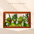 Natural Panda Preserved Flower Frame