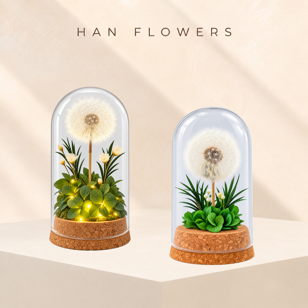 Preserved Dandelion Glass Dome
