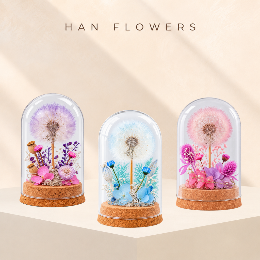 Preserved Dandelion Glass Dome