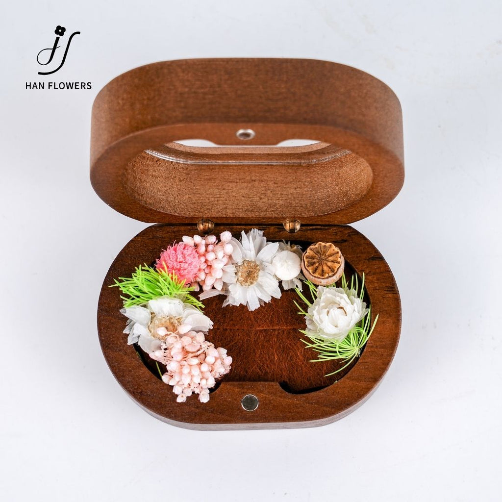 Jewelry Box with Preserved Flowers