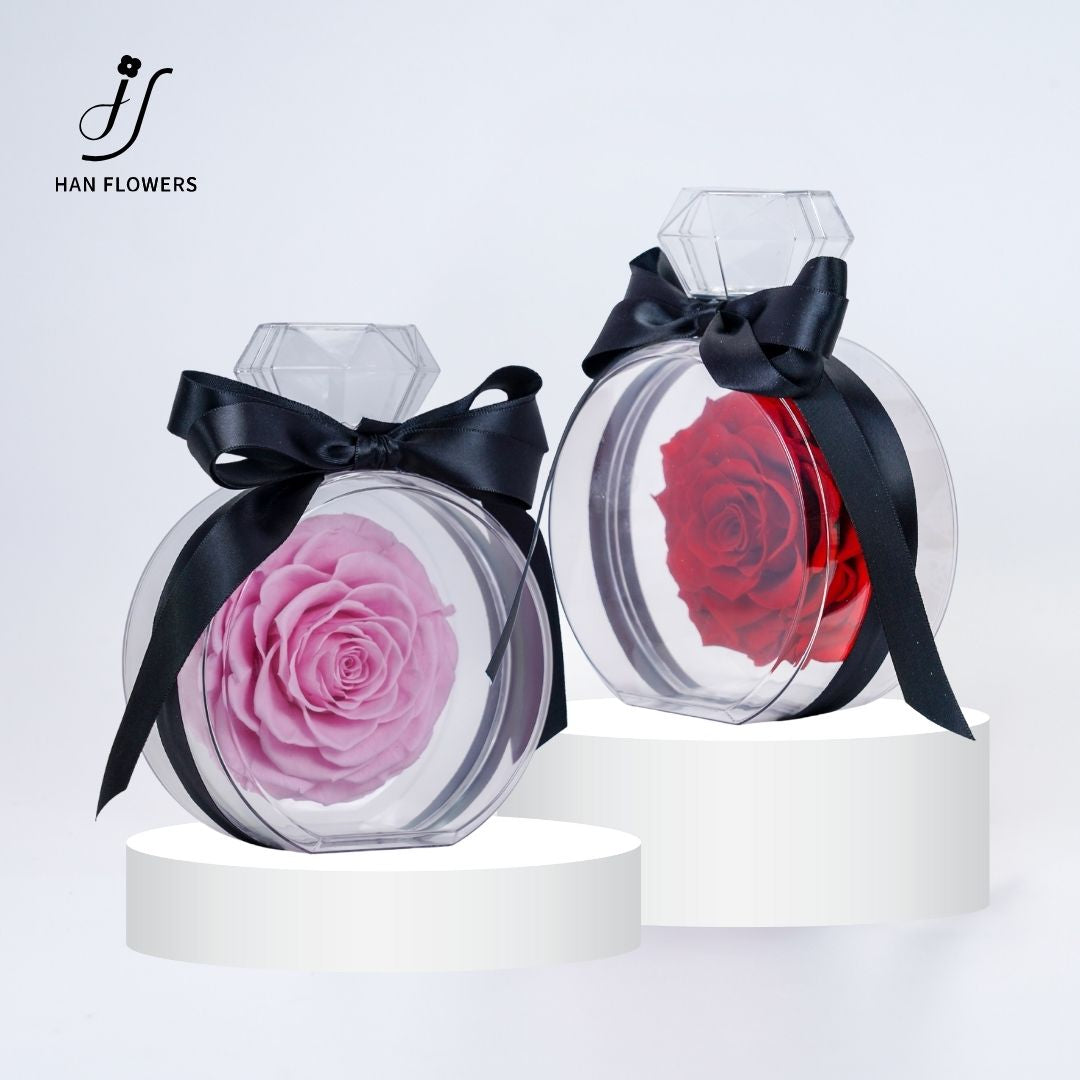 Perfume Bottle Preserved Roses