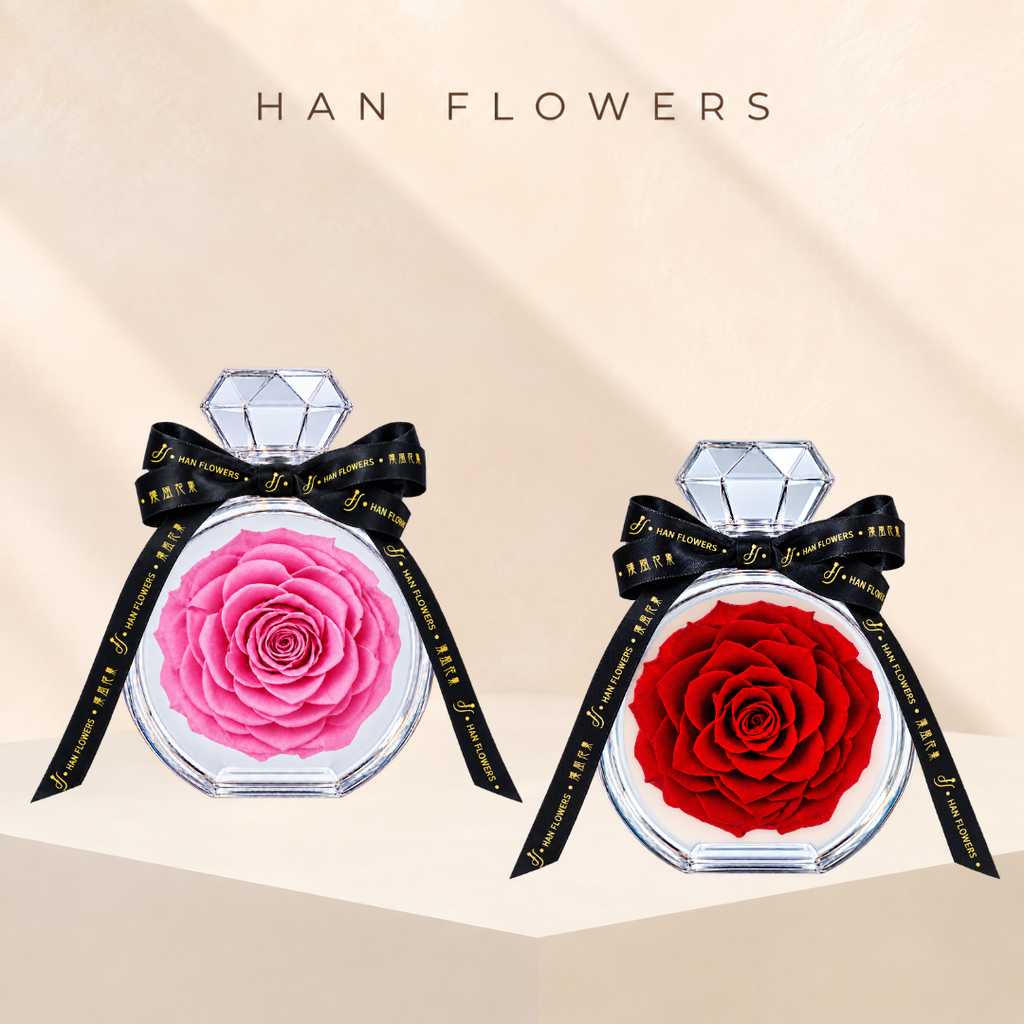 Perfume Bottle Preserved Roses