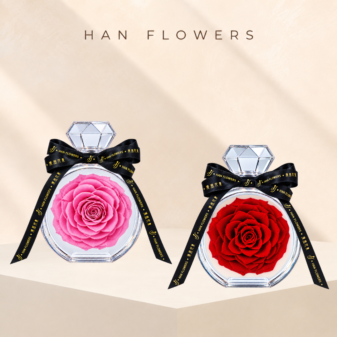 Perfume Bottle Preserved Roses