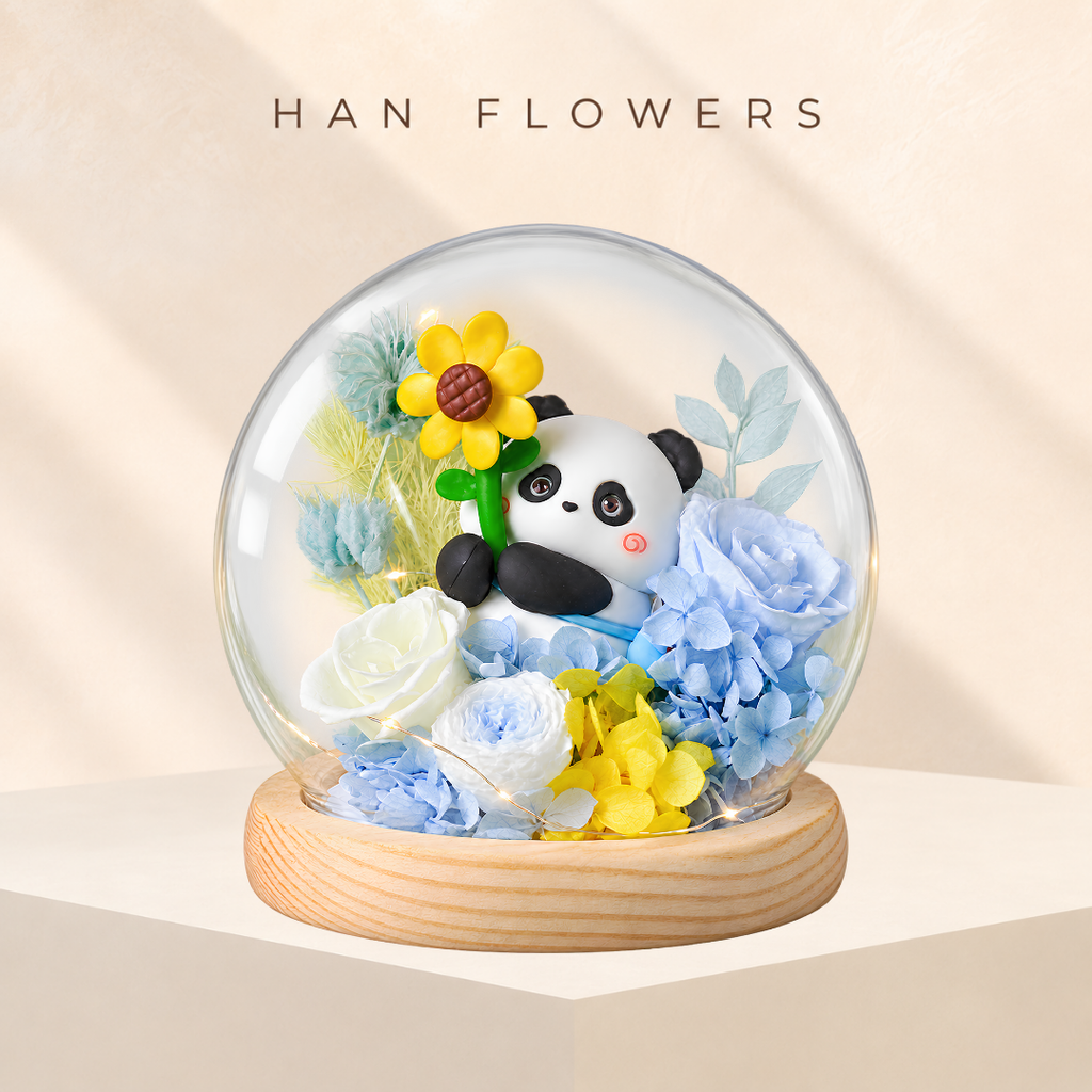 Carefree Panda Sunflower LED Gift