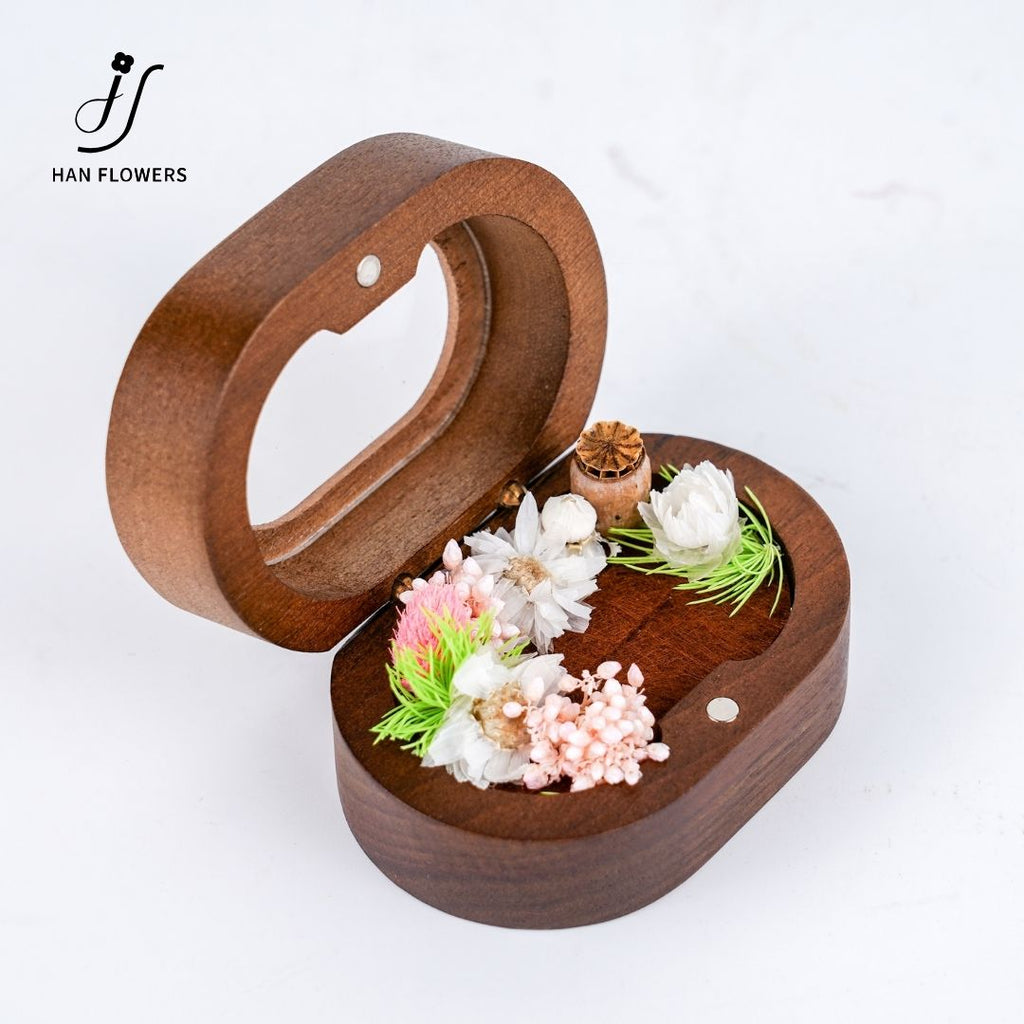 Jewelry Box with Preserved Flowers