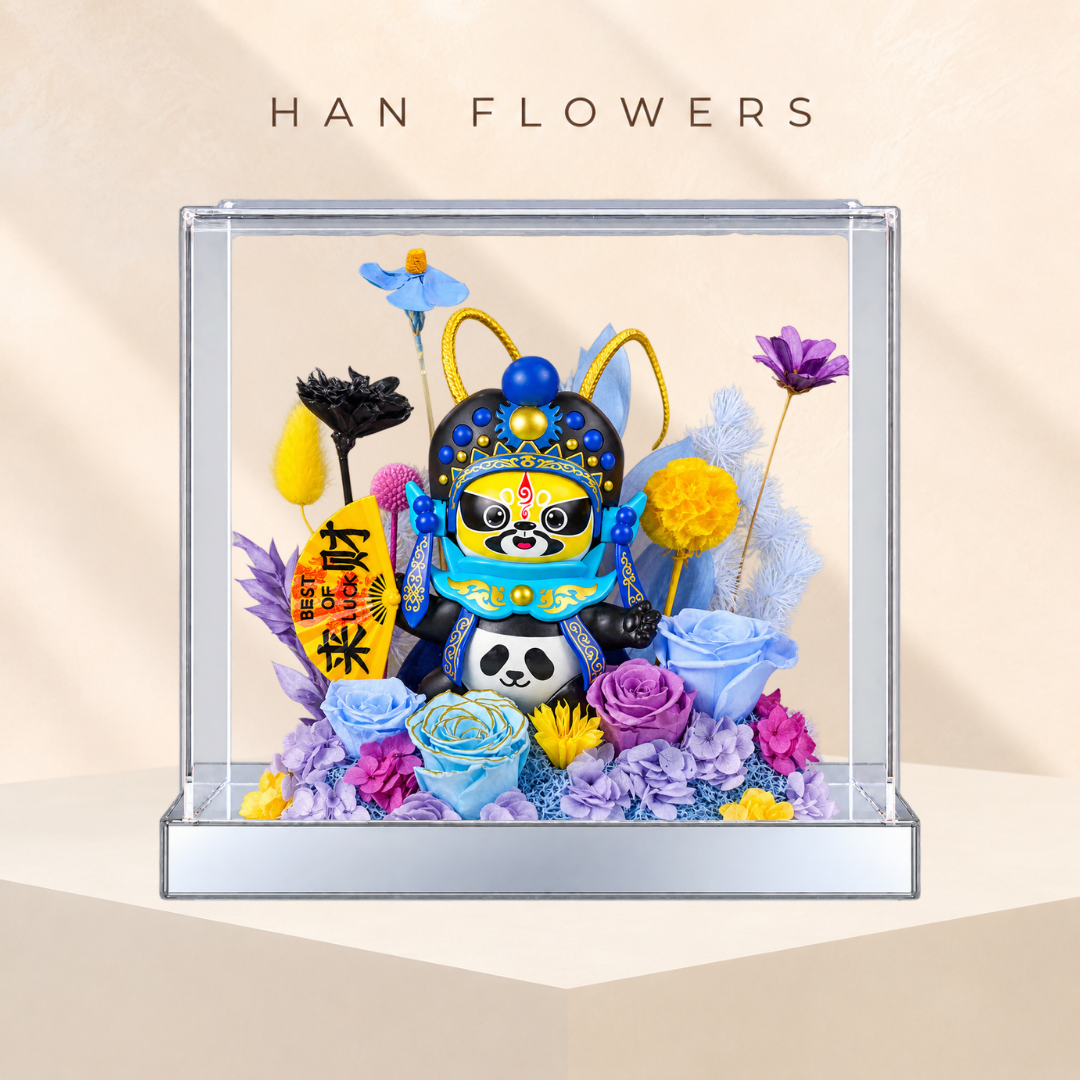 Blue Bian Lian Panda Preserved Flowers
