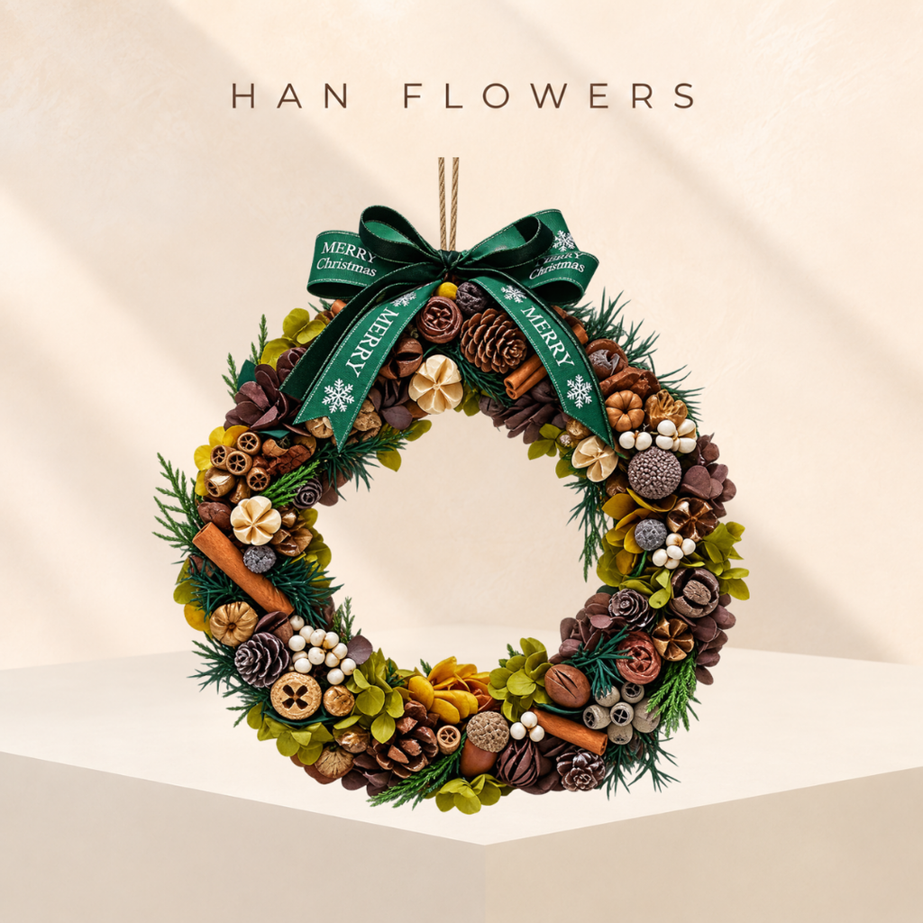 Nature Style Preserved Christmas Wreath