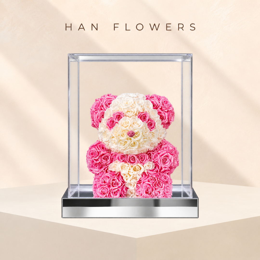 Pink Panda Preserved Roses