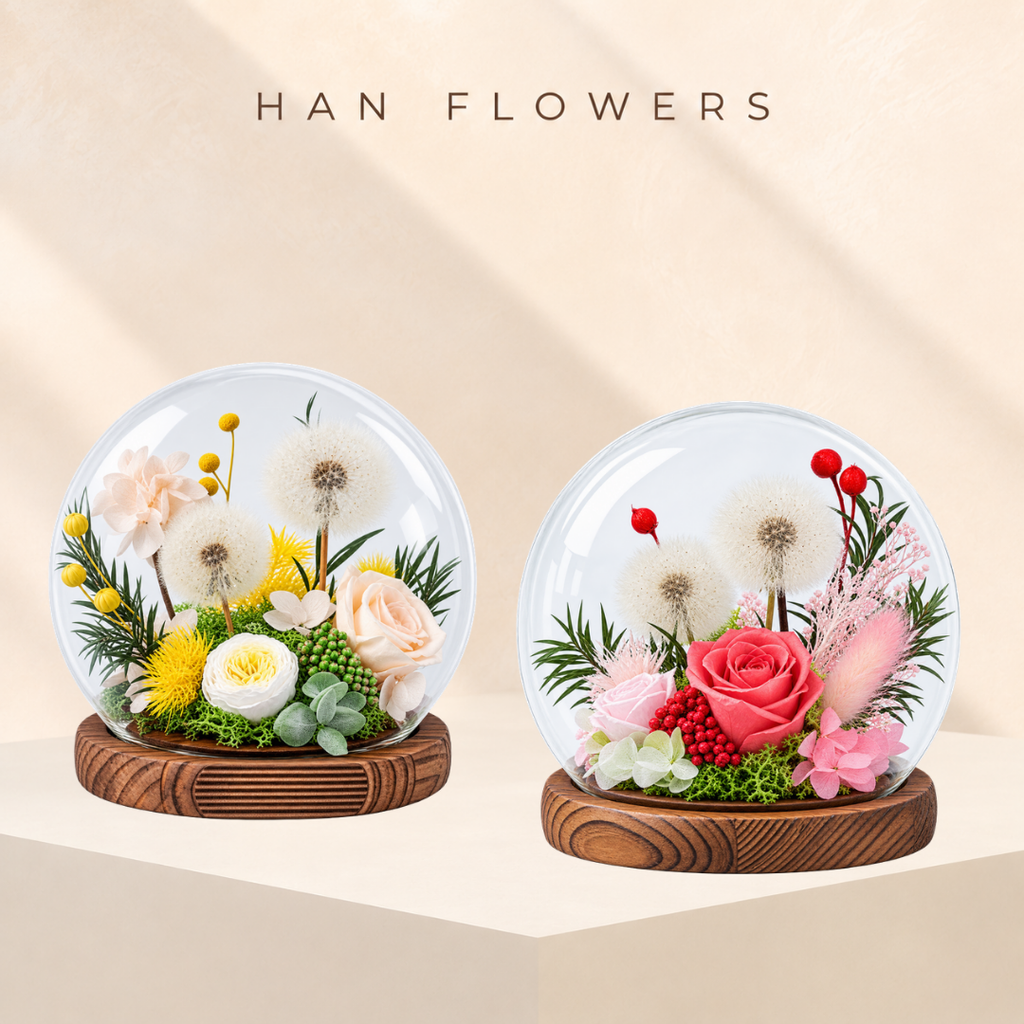 Velvet Glow Preserved Dandelion Arrangement