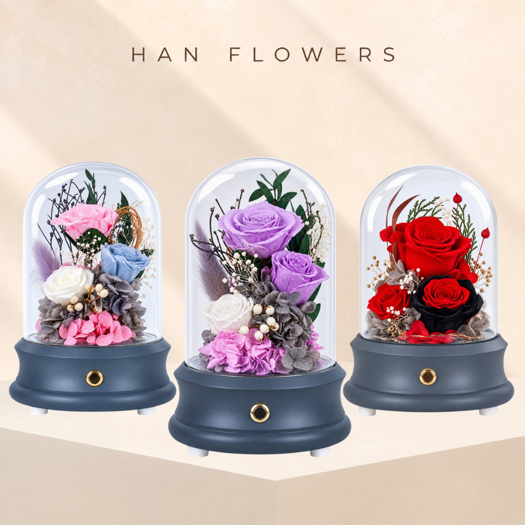 Floral Bluetooth Speaker with LED Light