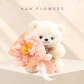 Teddy Blooms Peach Preserved Bouquet