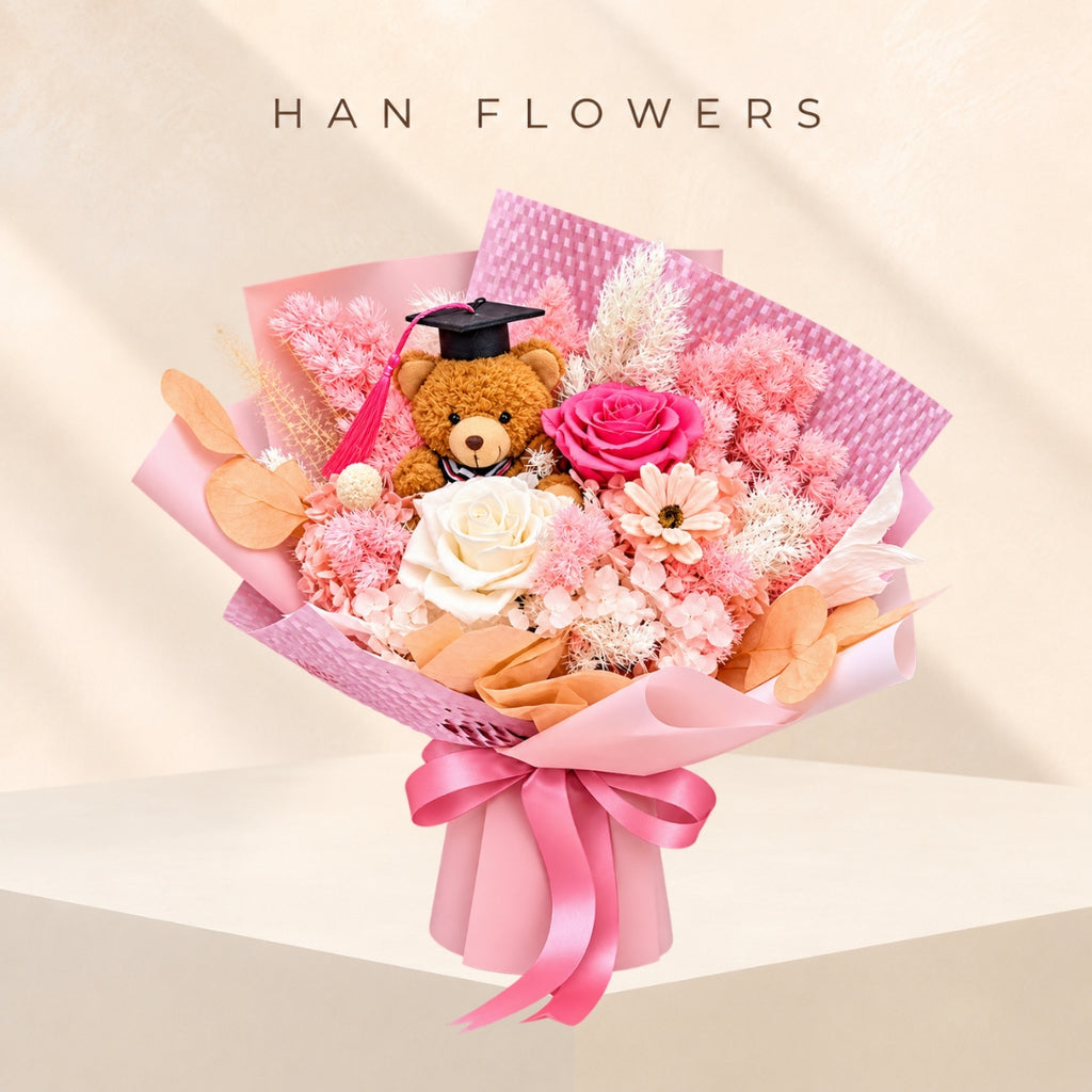 Rosy HorizonsGraduation Preserved Bouquet (M)