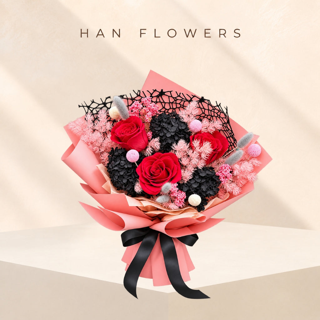 Black Pink Preserved Bouquet (S)
