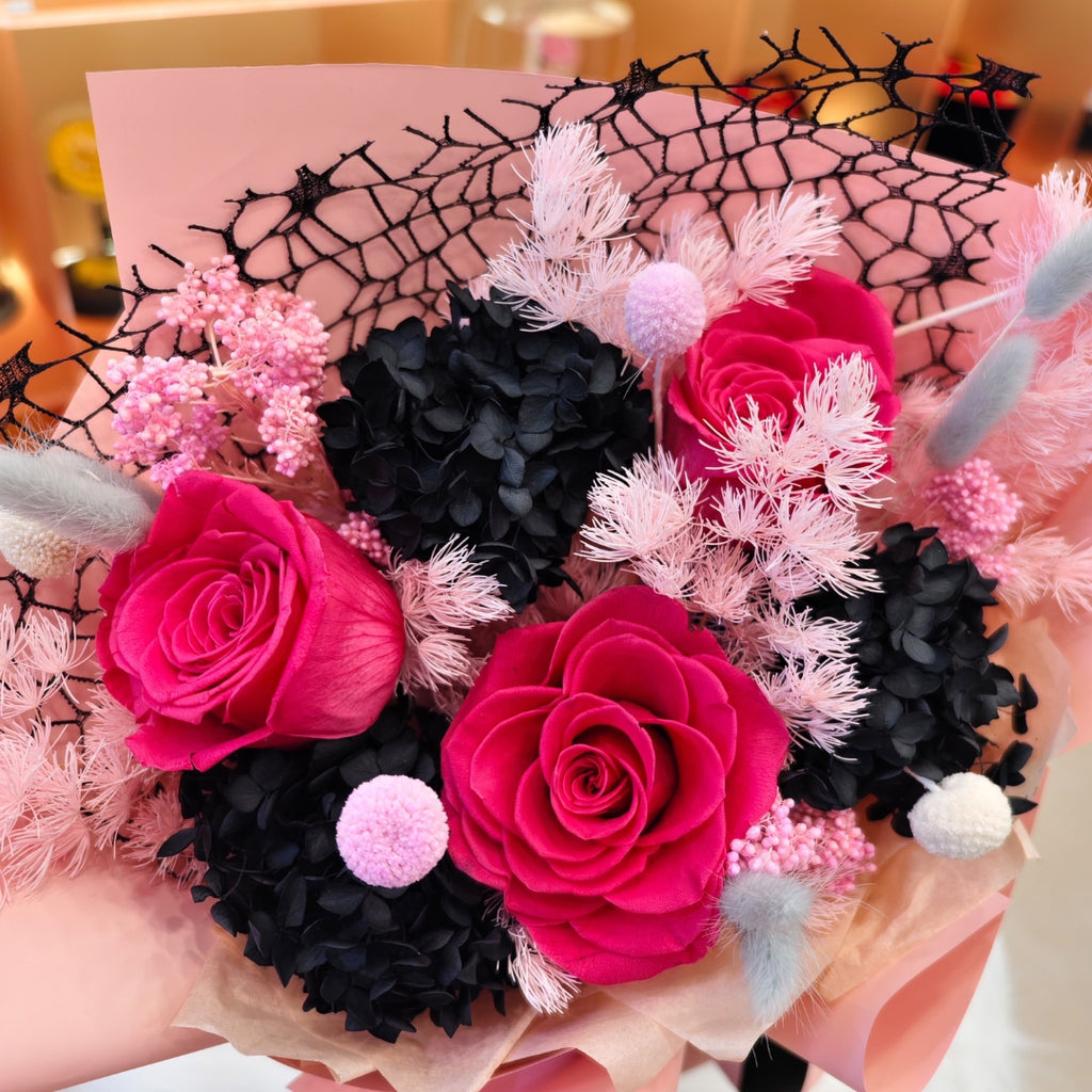 Black Pink Preserved Bouquet (S)