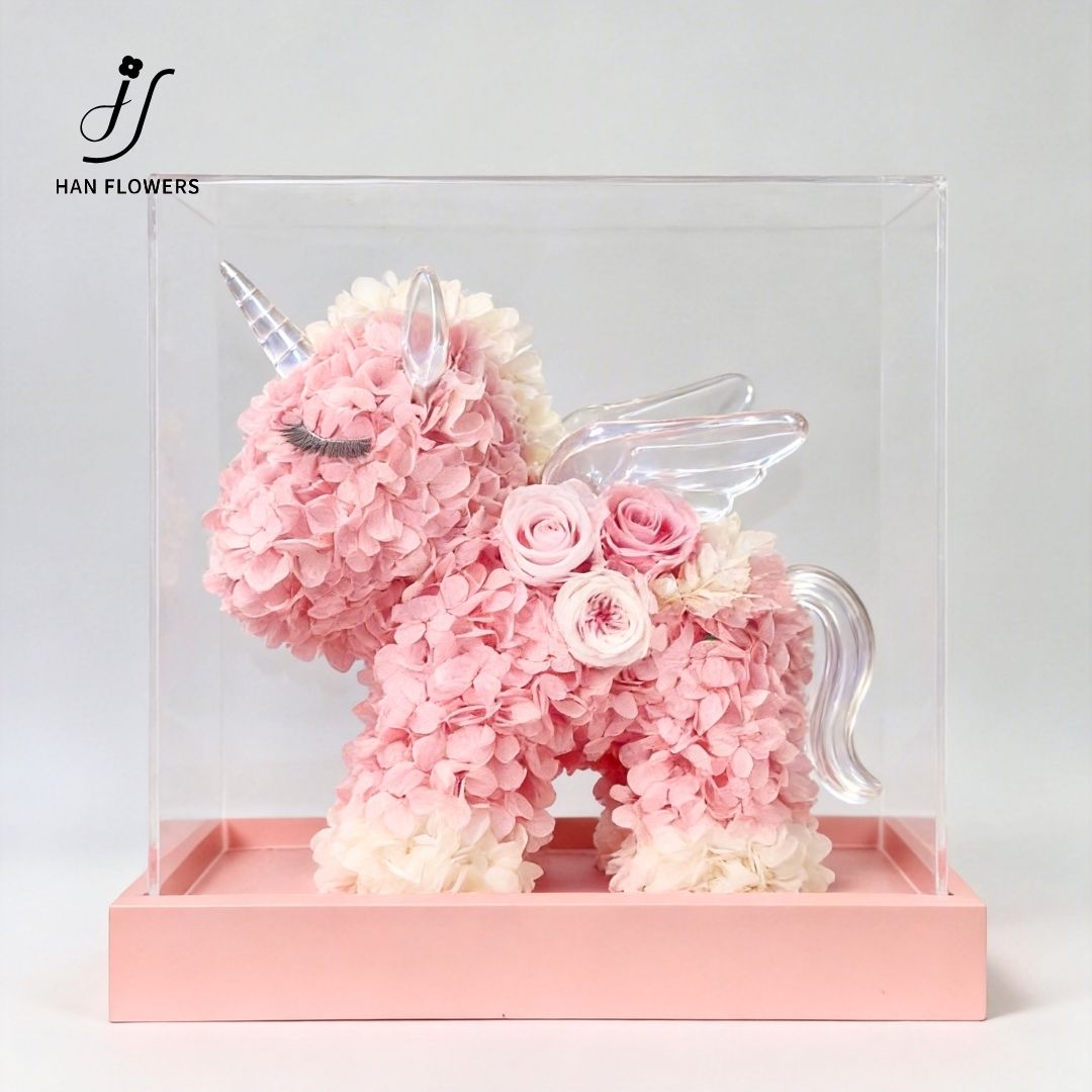 Pink Unicorn Preserved Flower