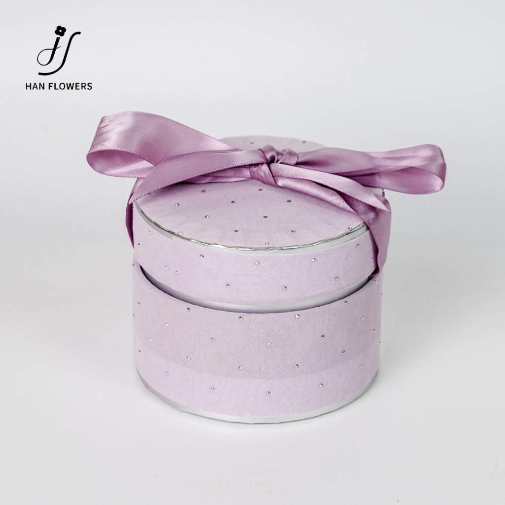 Purple Pink Preserved Flower Box