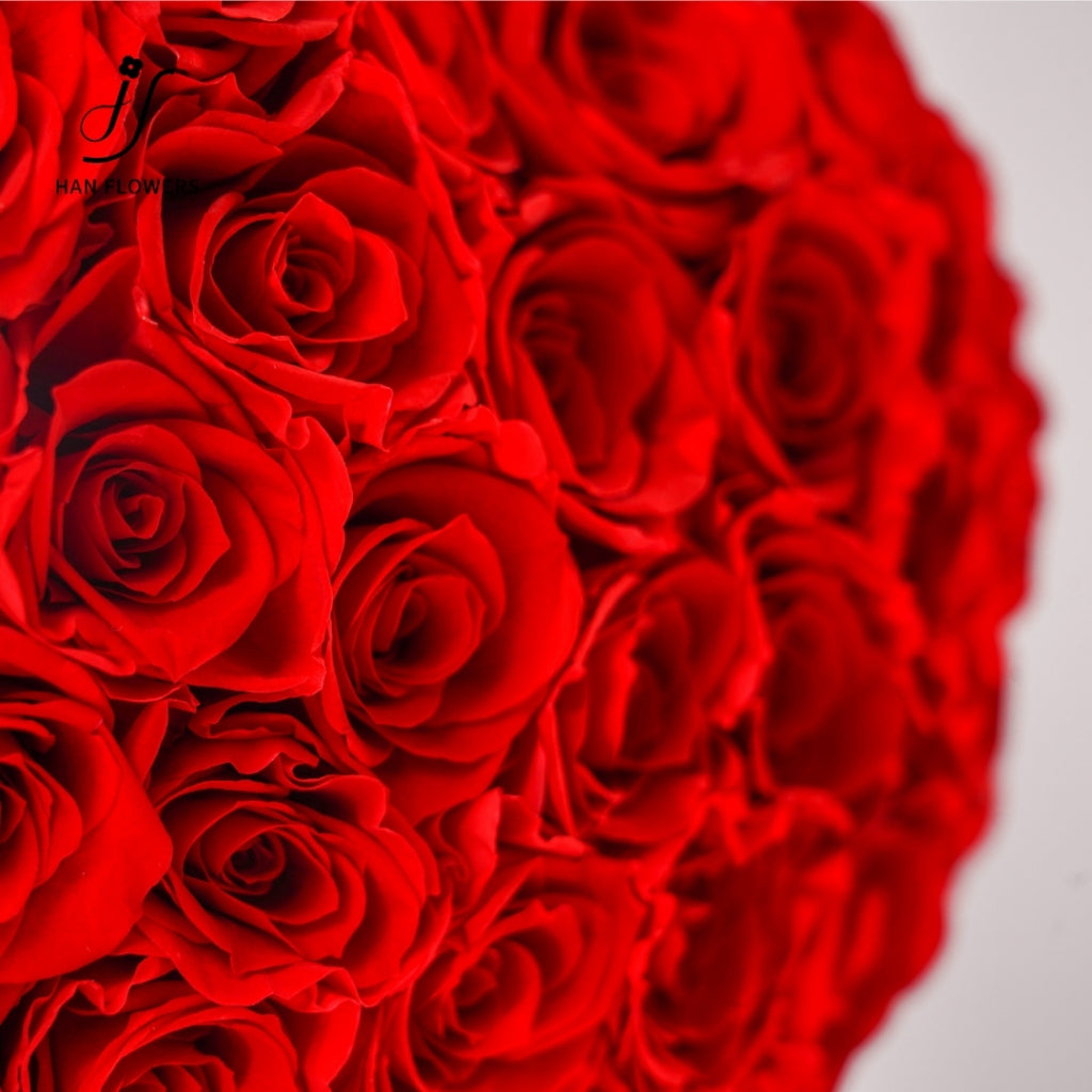 3D Heart-Shaped Eternal Preserved Roses