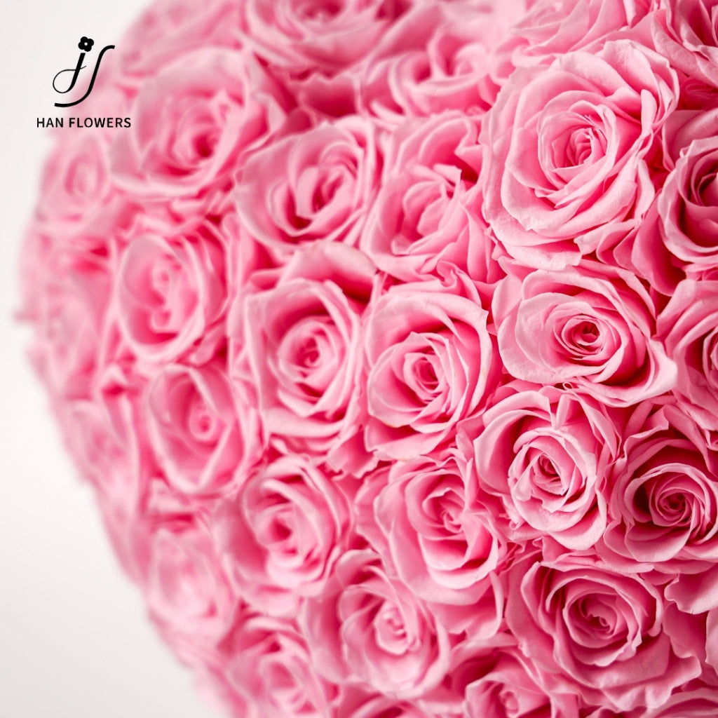 3D Heart-Shaped Eternal Preserved Roses