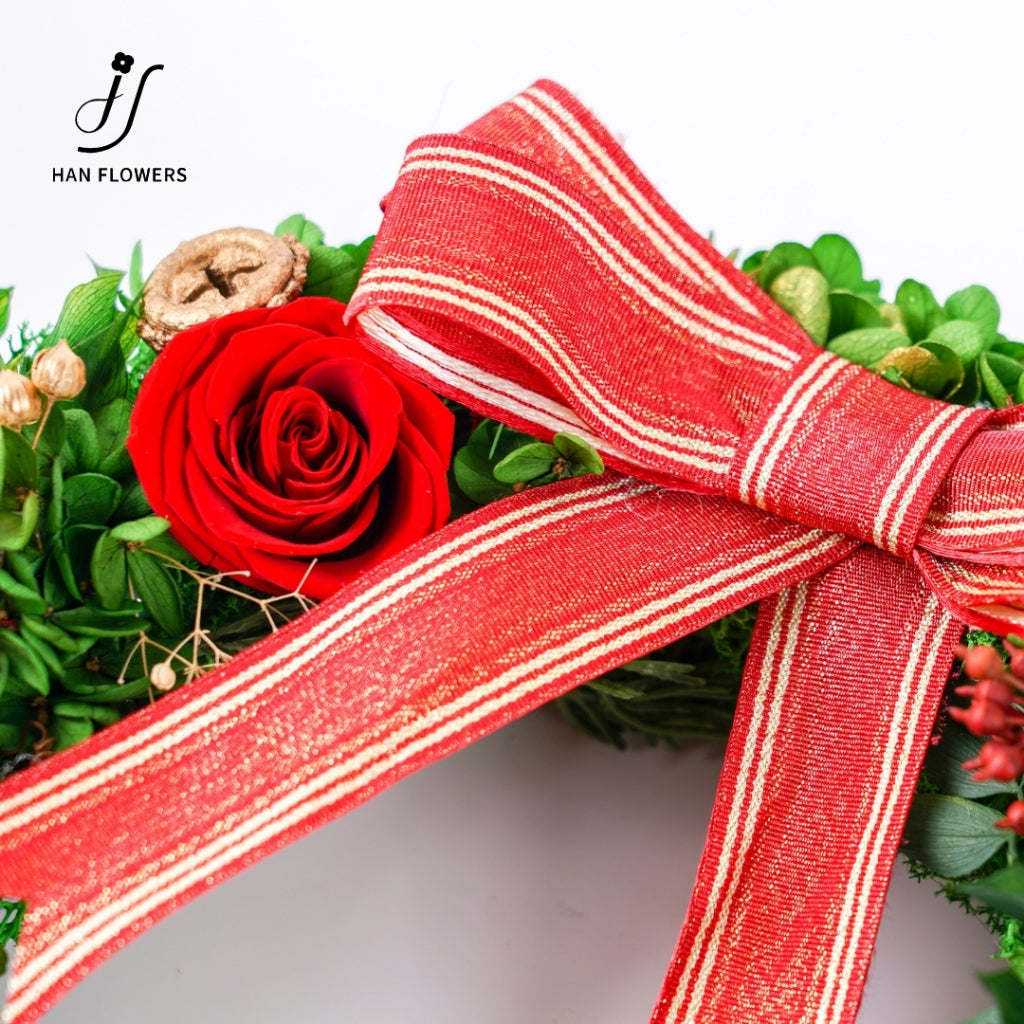 Preserved Rose Christmas Wreath