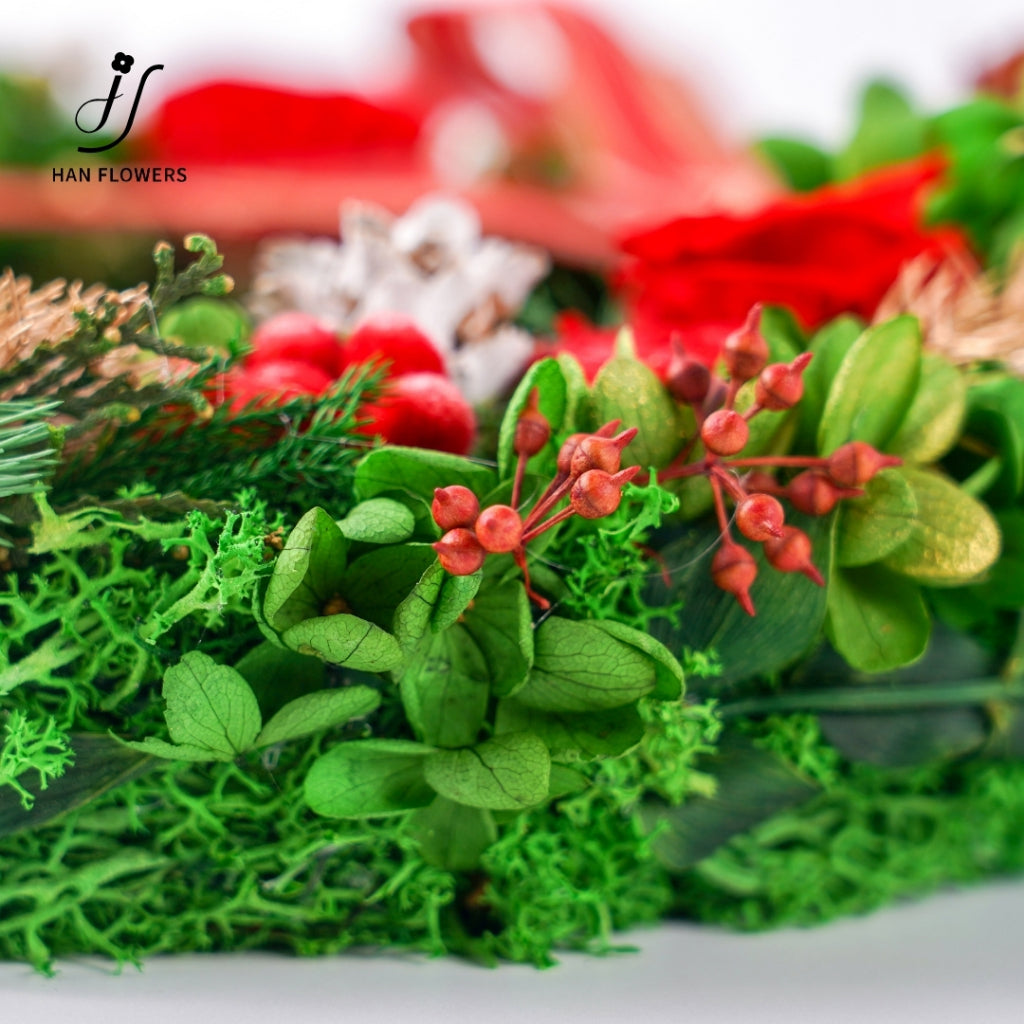 Preserved Rose Christmas Wreath