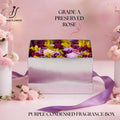 Purple Pink Preserved Flower Gift Box