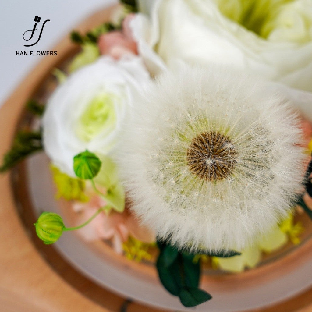 Preserved Flower Bluetooth Speaker Alarm Clock Decoration Singapore,Multifunction Gift Home Decoration for him/her