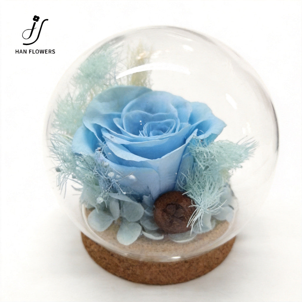 Preserved Rose with Floral Accents