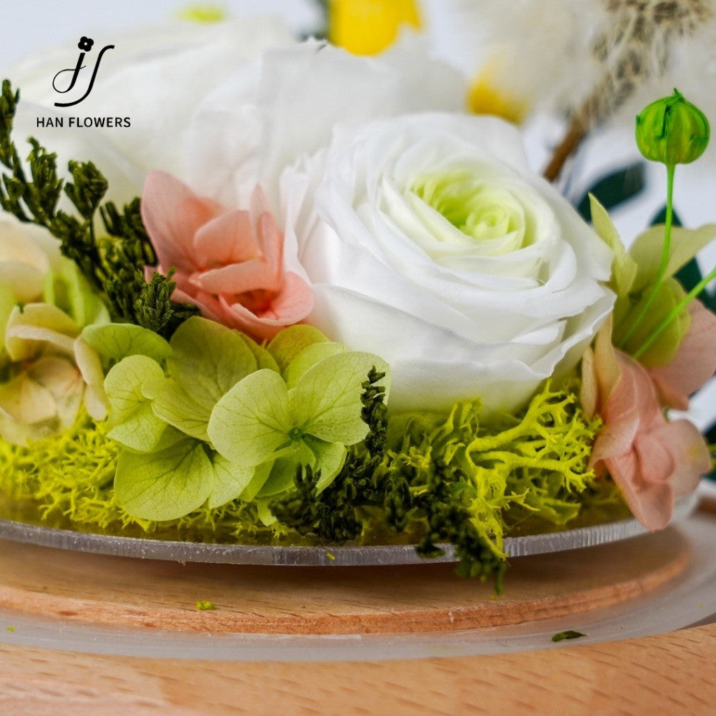 Preserved Flower Bluetooth Speaker Alarm Clock Decoration Singapore,Multifunction Gift Home Decoration for him/her