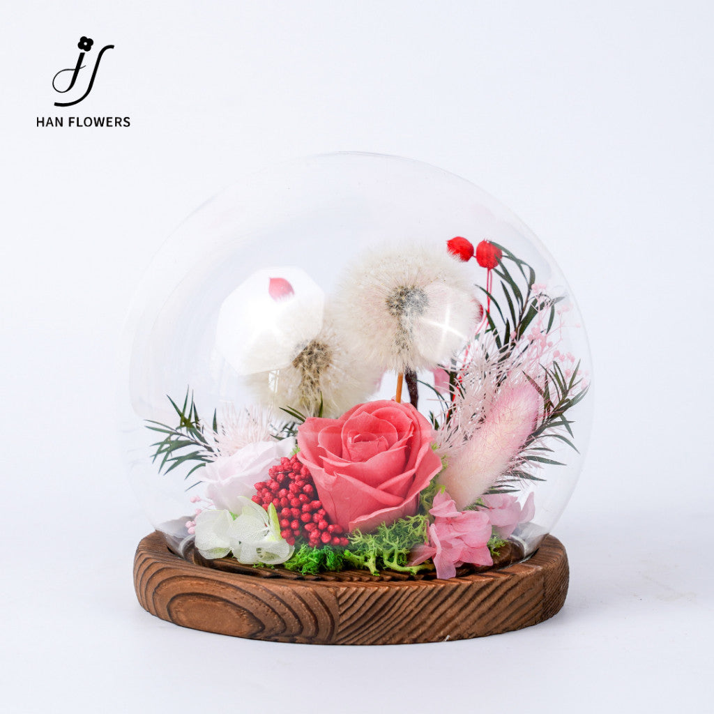 Velvet Glow Preserved Dandelion Flower
