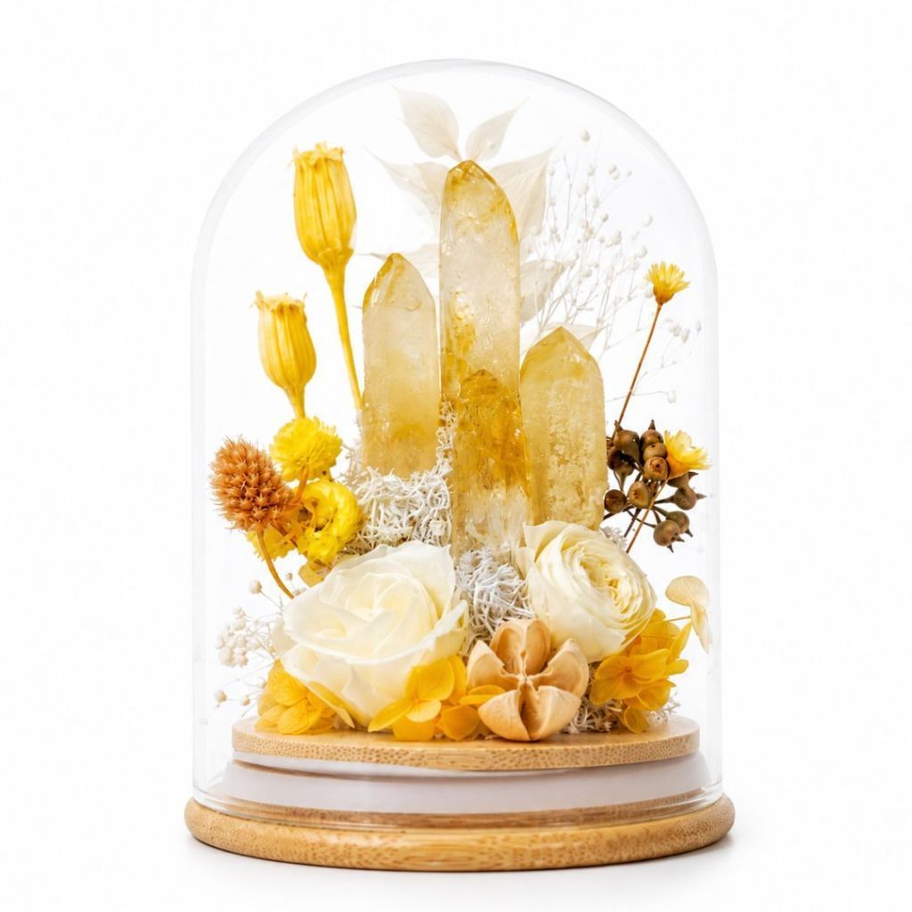 Crystal Flower Dome Feng Shui Ornament