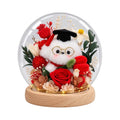 Preserved Floral Poodle Globe