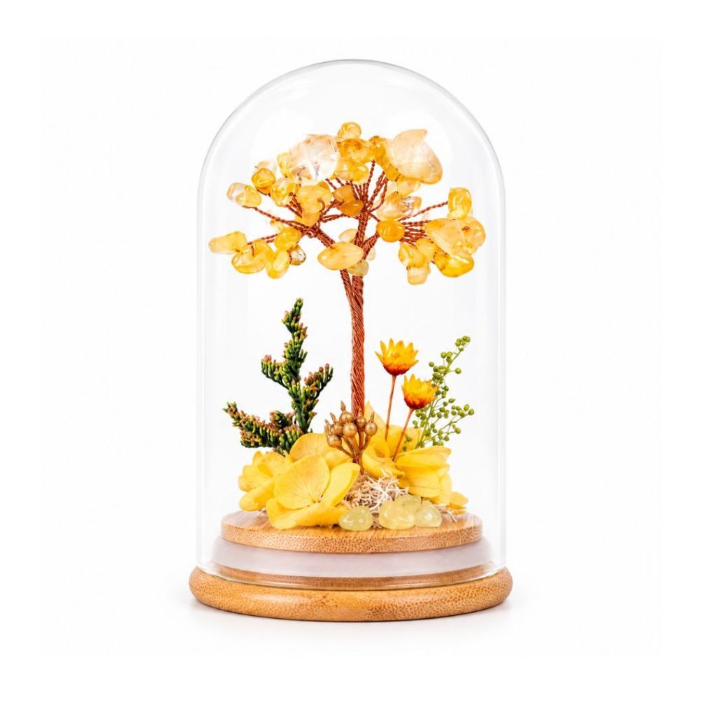 Crystal Money Tree Preserved Flower Dome