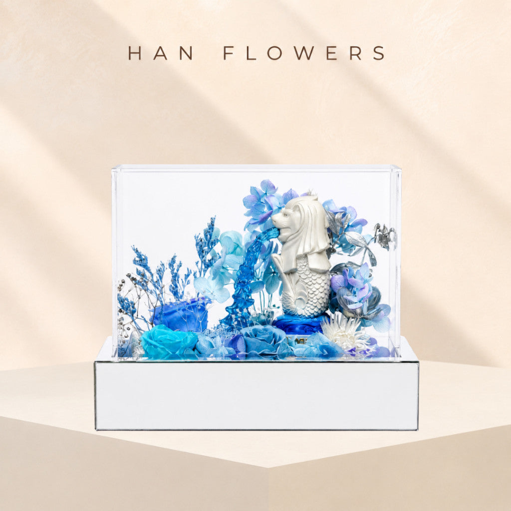 Merlion Preserved Flower Souvenir