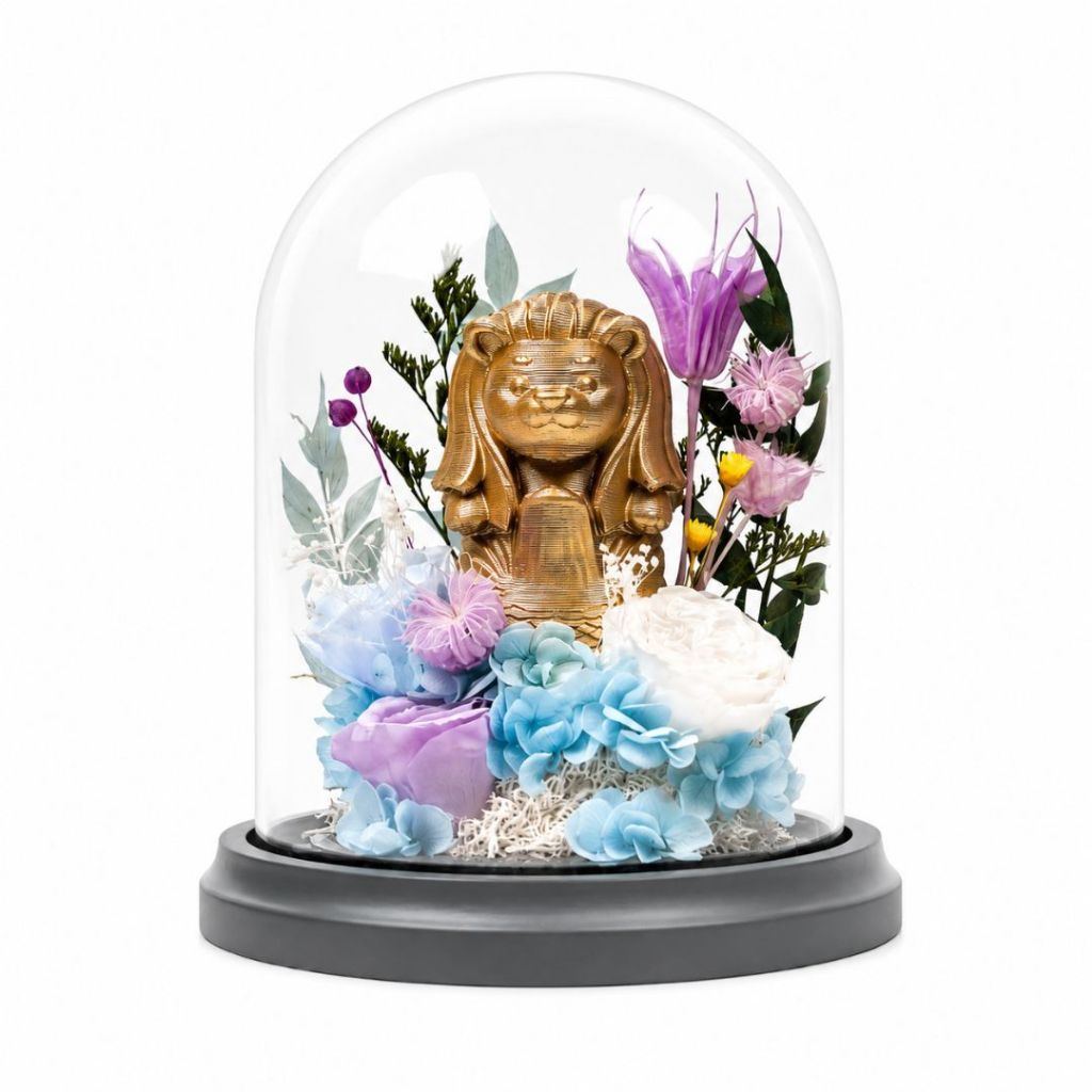 Merlion Preserved Flower Souvenir
