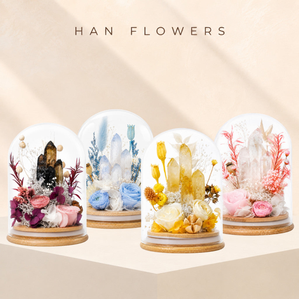 Crystal Flower Dome Feng Shui Ornament