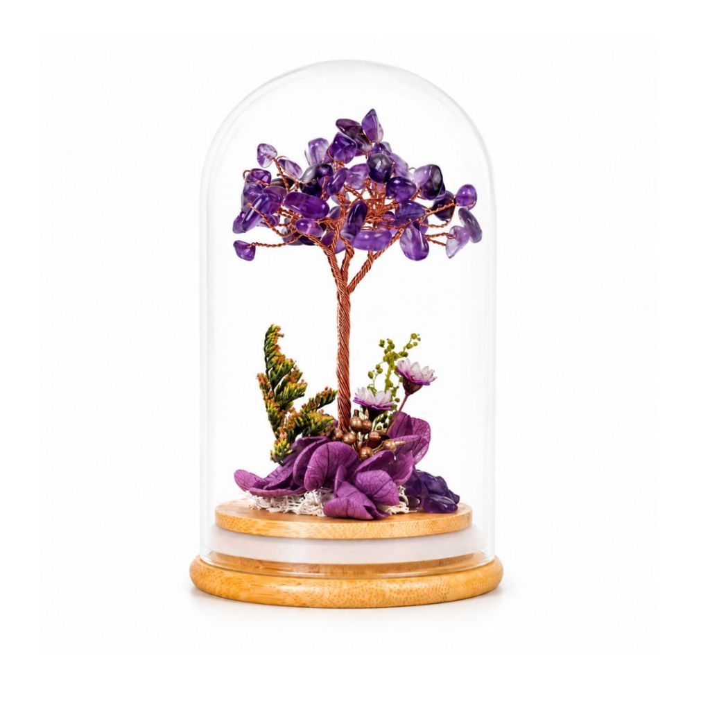 Crystal Money Tree Preserved Flower Dome