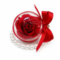 Pearl Bag Colourful Preserved Rose Charm