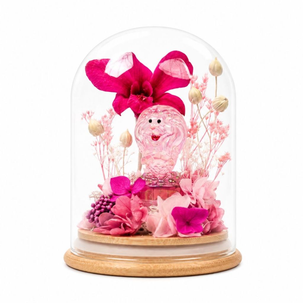 Merlion Preserved Flower Souvenir