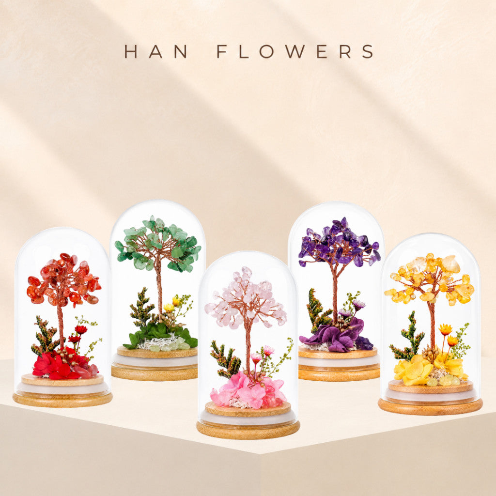 Crystal Money Tree Preserved Flower Dome