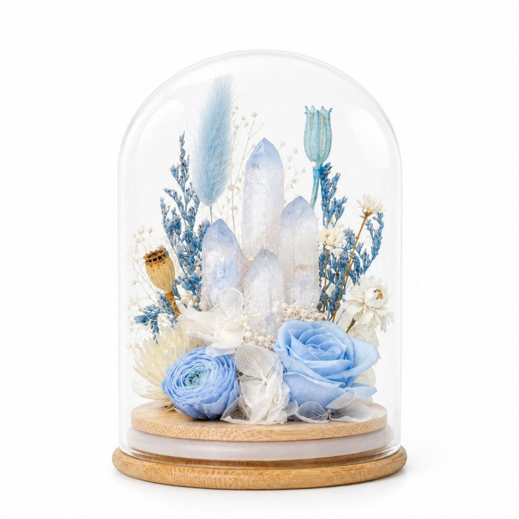 Crystal Flower Dome Feng Shui Ornament