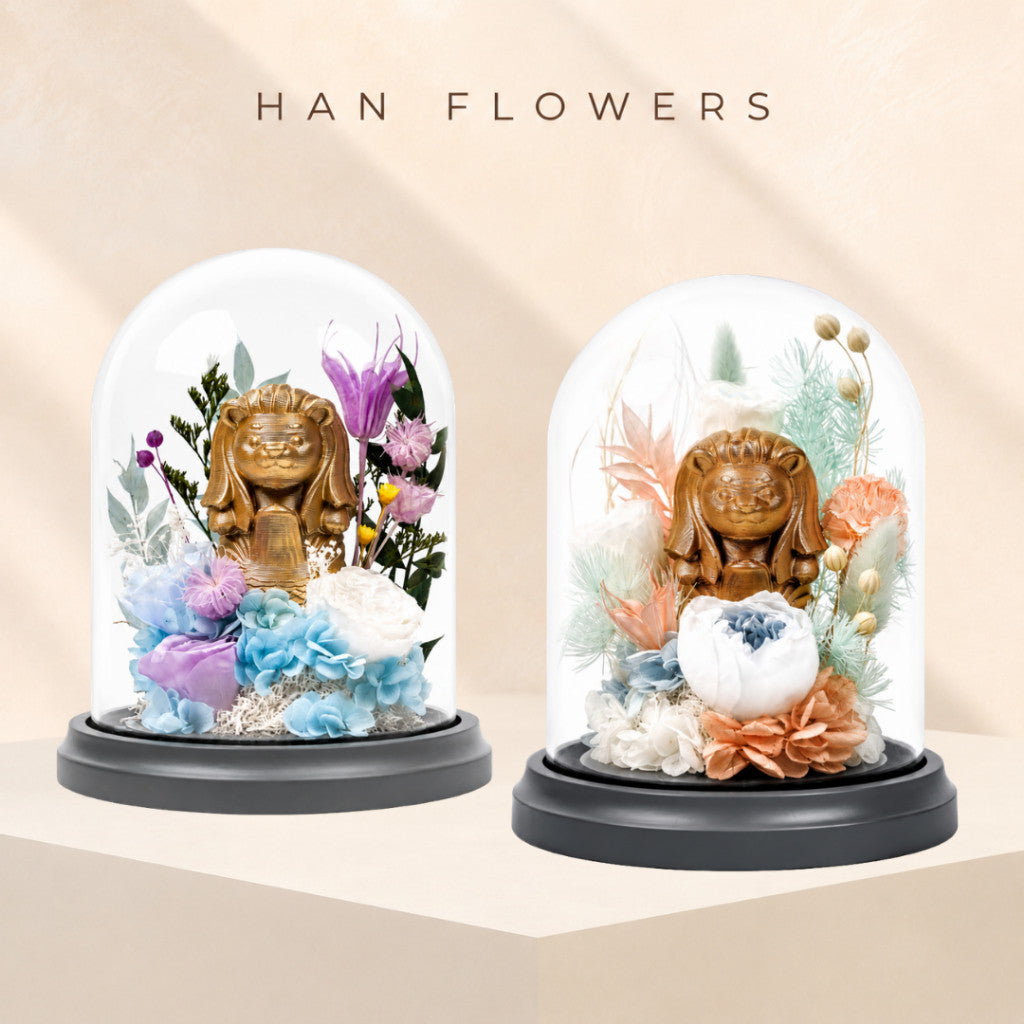 Merlion Preserved Flower Souvenir