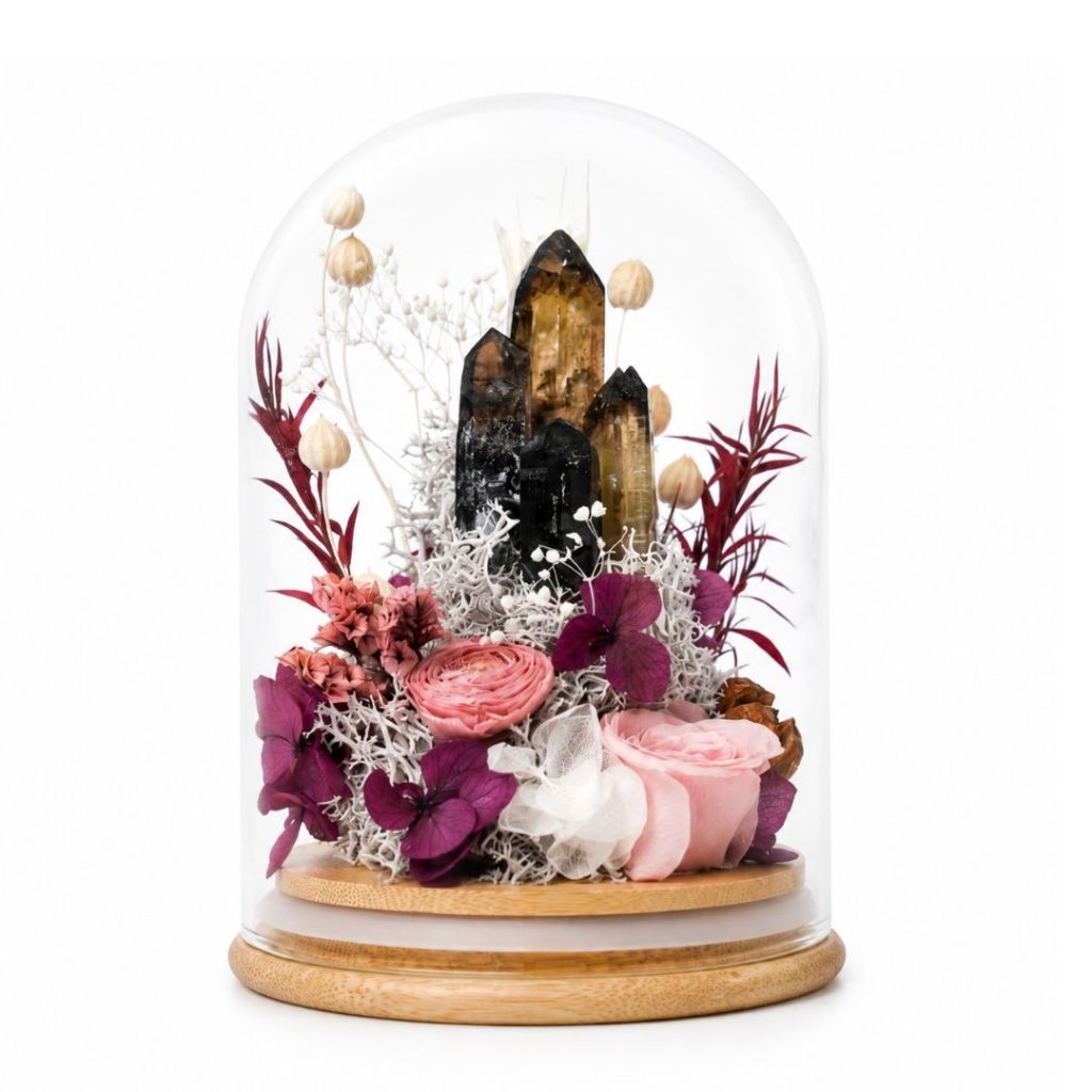 Crystal Flower Dome Feng Shui Ornament