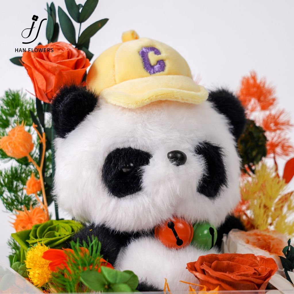 Cute Fluffy Panda DunDun (Orange)