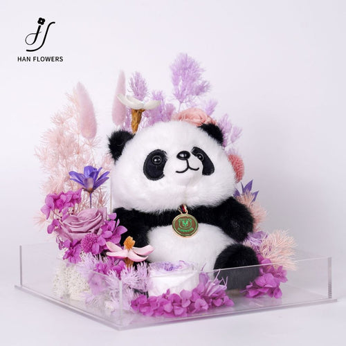 Cute Fluffy Panda DunDun (Purple)