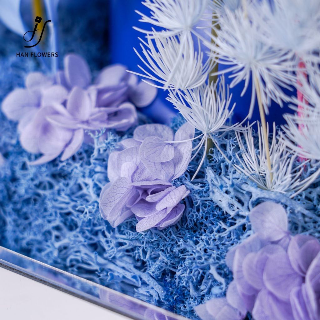 Preserved Flower Sichuan Opera Bian Lian Face-Changing Panda Blue Series