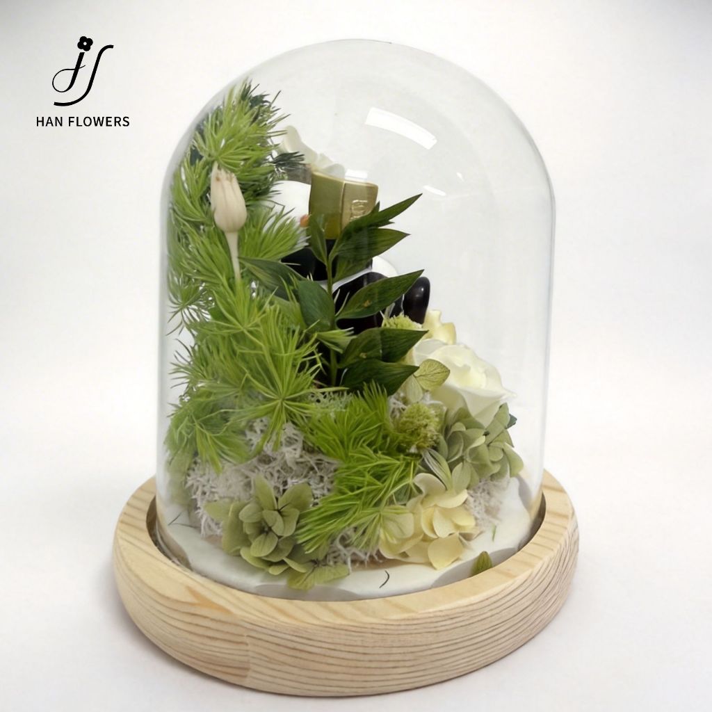 Preserved Flower Peaceful Panda