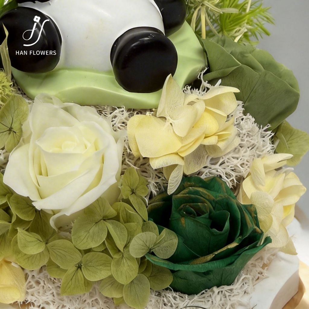 Preserved Flower Peaceful Panda