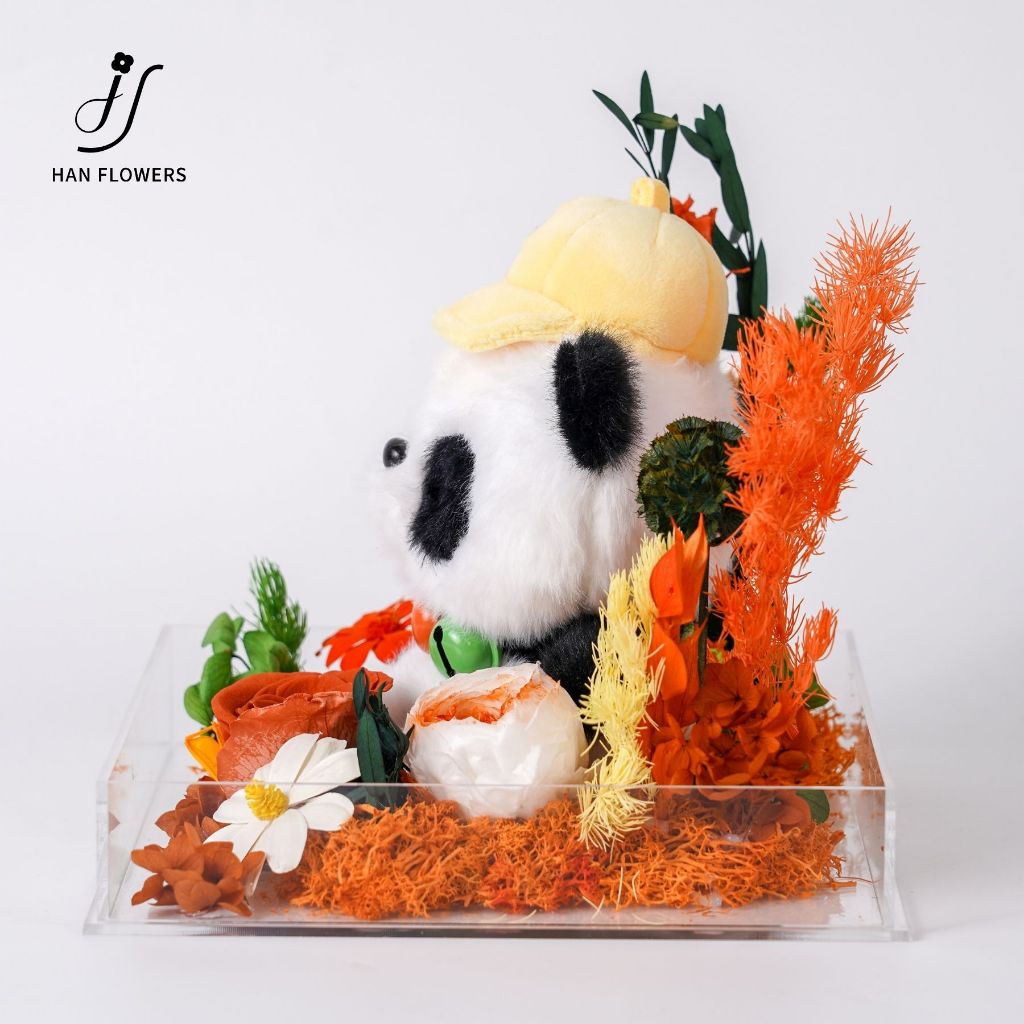 Cute Fluffy Panda DunDun (Orange)