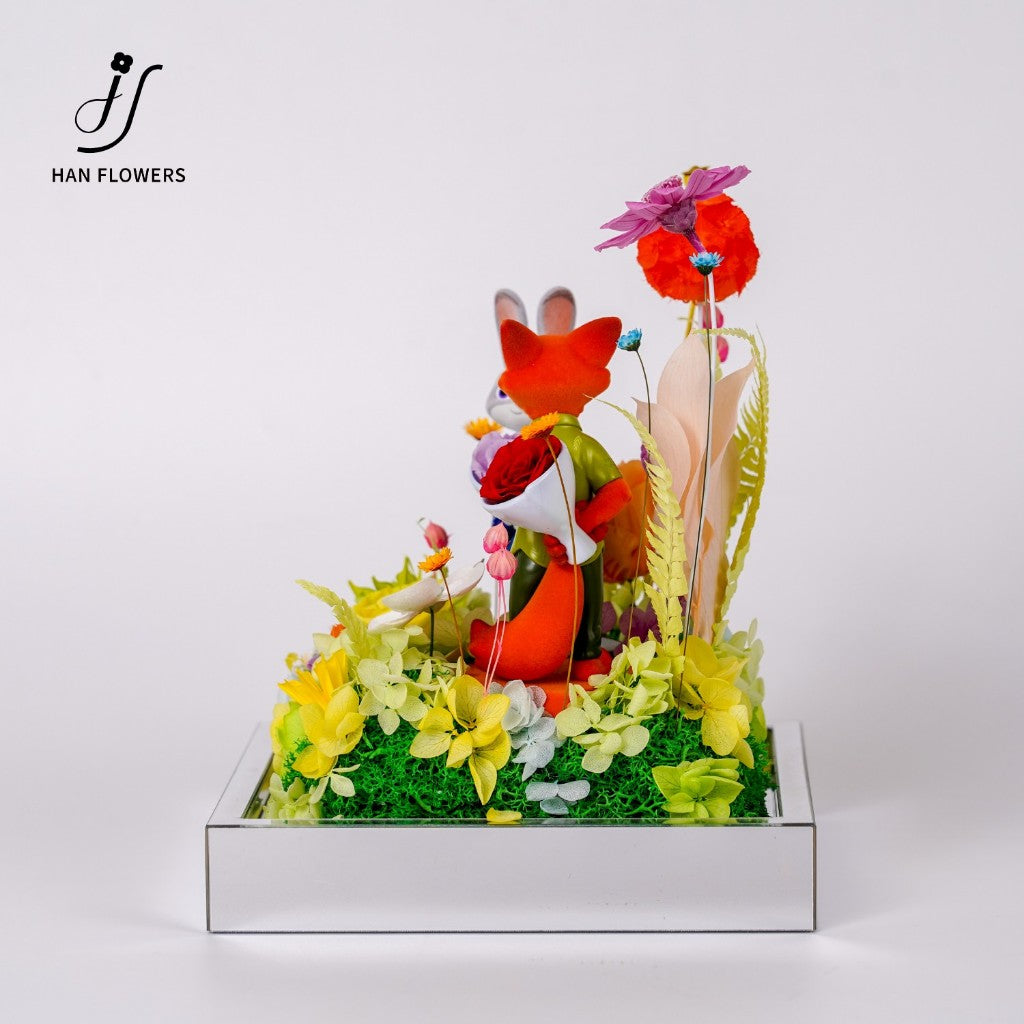 Preserved Flower Zootopia Series Judy & Nick
