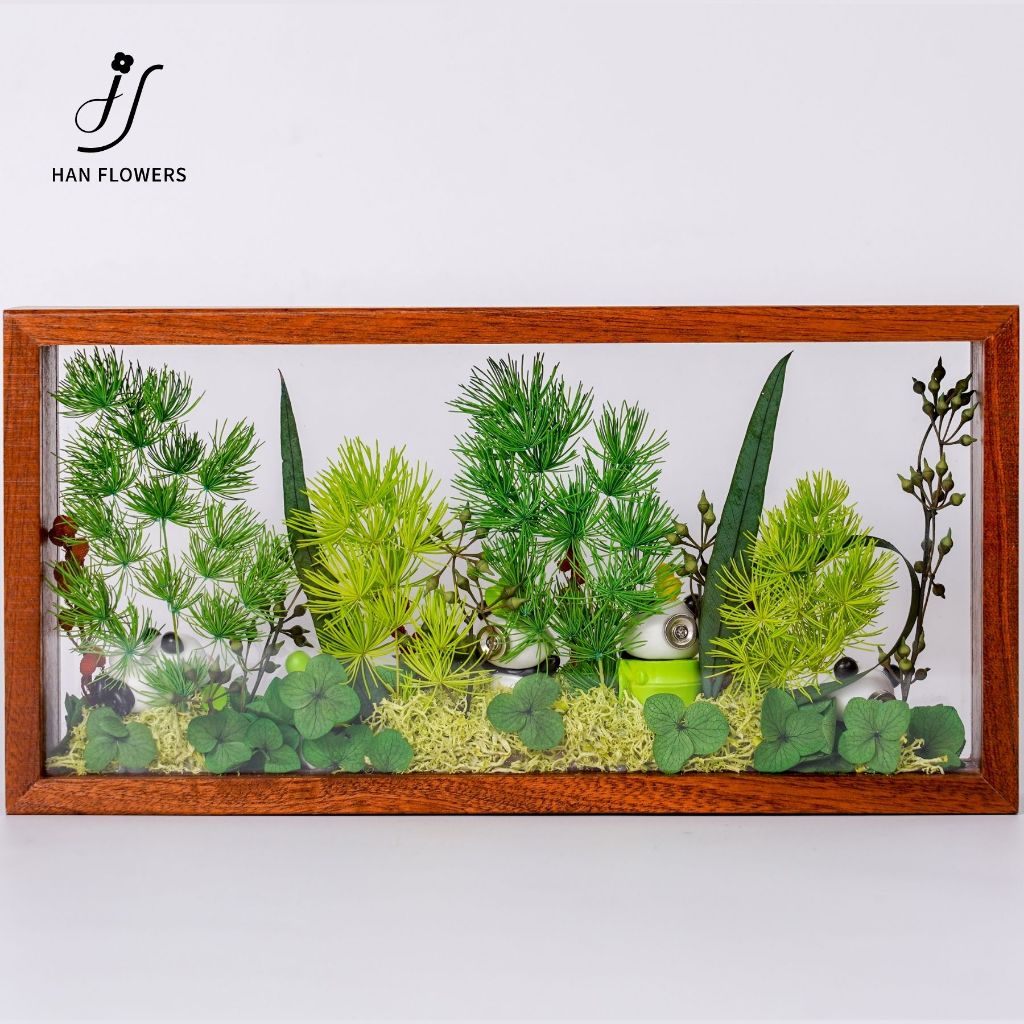 Preserved Flower Cute Panda Natural Design Frame